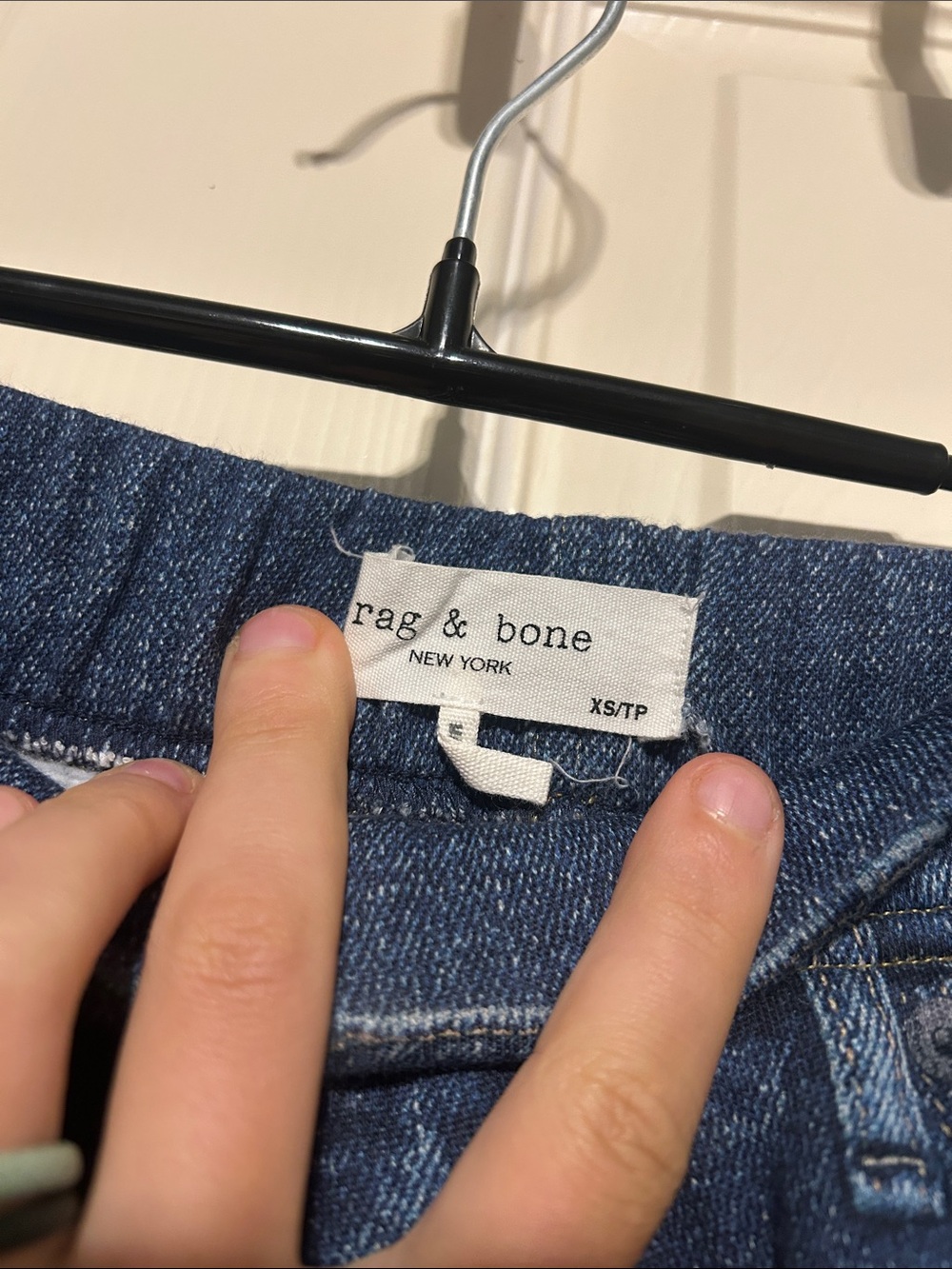 rag & bone Miramar Dark Blue Denim Jogger Pants - Picture 3 of 4